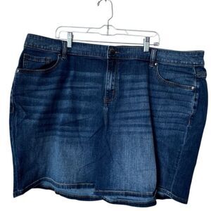 Lane Bryant Denim Shorts Flex Waistband Signature Boyfriend Midi SZ 22